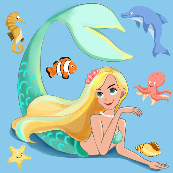 (Mermaid)Diamond Painting Full Kits,DIY 5D Round Diamond Art Painting Kits for Kids Adults,Diamond Painting by Number Kits Dimond Picture Crystal Art Craft Kits for Home Wall Decor(35x45cm)